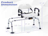 Sliding Shower Chair , 4-Position Swivel Seat & Left-Right Slide, 300LBS Capacity 29678613