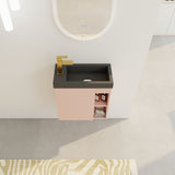 ZUN 20'' Floating Wall-Mounted Bathroom Vanity with Resin Sink & Soft-Close Cabinet Door 70026812