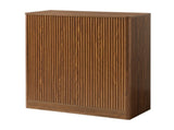 34.3" modern wavy sideboard, curved contour design storage cabinet, 2-door cabinet with storage W1162P393983