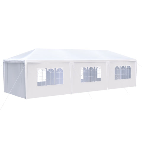 ZUN 10x30' Wedding Party Canopy Tent Outdoor Gazebo with 8 Removable Sidewalls W121270358