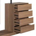 ZUN Wardrobe with 4 Drawers and 3 Shelves,Espresso N820P196888P