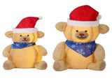 Set of 2 Lighted Plush Bear Christmas Decorations, Pre-lit Pull Up Holiday Decor with 60 Warm White 24322827