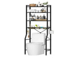 Over Toilet Bathroom Organizer, 4-Tier Adjustable Storage Rack, Space-Saving Shelf for Tight Areas, 52162028