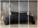 King/Cal King Ruched Fur Down Alternative Comforter Set B035129368