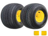 Set of 2 20x8.00-8 Lawn Mower Tires and Wheel Assembly, 4-Ply Tubeless Turf Tread Heavy Duty, 3.5" W1364P445940