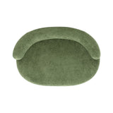 Shep 36" Curved Dog Sofa Bed Medium Moss Green Fleeced Teddy B2719P320242