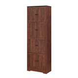 Tall Storage Cabinet with 8 Doors and 4 Shelves, Wall Storage Cabinet for Living Room, Kitchen, 53820214