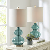 Ellipse Curved Glass Table Lamp, Set of 2 B03594971