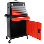 ZUN Tool Chest, 5-Drawer Rolling Tool Storage Cabinet with Detachable Top Tool Box, Liner, Universal W1239P176621