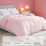 Pink comforter insert, soft and comfortable against the skin, suitable for all seasons, machine 73995774