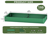 2 Pack 6ftx3ft Outdoor Raised Garden Bed Kit,Large Galvanized Metal Patio Planter Box with Safety 68212199