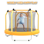 ZUN 55-inch Trampoline for Kids Indoor & Outdoor Small Toddler Trampoline with Basketball Hoop W1163P248687