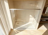 44-48" x 72" Tempered Glass with Explosion Proof Film, Aluminum Frame Double Sliding Shower Door, W1675P484411