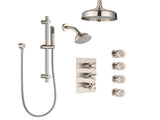 4-Spray Patterns Combo Rain Showerhead, with Body Jet Handshower in Brushed Nickel W1219P506571