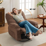 ZUN Recliner chair,360 degree rotating swing single sofa chair, equipped with soft cushion and backrest, W1521P265838