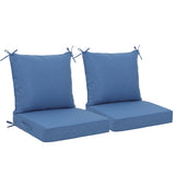 2 PCS Set 24x24 in Outdoor Deep Seat Cushion- Waterproof Fade-Resistant Patio Furniture Cushions 16223426