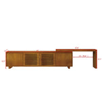 ZUN 63" Mid-Century Modern Extendable TV Stand for TVs up to 75", Media Console TV Cabinet for Living 01148718