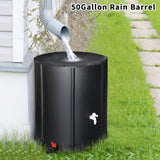 ZUN 50 Gallon Folding Rain Barrel Water Collector Black 46386825