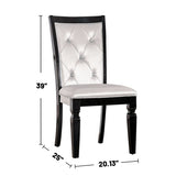 ZUN Set of 2 Dining Side Chair in Black and Silver Finish B016P156532