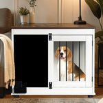 ZUN Doodle dog cage,kennel with 2 doors, dog crate interior furniture, heavy duty wooden dog cage for W1687P179804