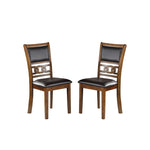 ZUN Set of 2 Upholstered Dining Chair in Walnut Finish SR011813