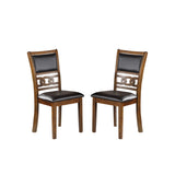 ZUN Set of 2 Upholstered Dining Chair in Walnut Finish SR011813