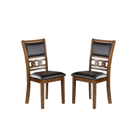 ZUN Set of 2 Upholstered Dining Chair in Walnut Finish SR011813