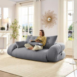 Human Dog Bed, Lazy Sofa Couch, 78.7" Multi-Functional Foldable Sofa Bed, 3-in-1 Teddy Fabric W1885P277277