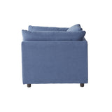 Enda Oversized Living Room Pillow Back Cuddler Arm Chair with Ottoman T2574P196964