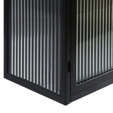 27.56"Glass Doors Modern Two-door Wall Cabinet with Featuring Three-tier Storage for Entryway Living W757119327