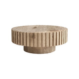 Modern minimalist circular coffee table 31.4'' with natural wood texture, stable and durable, W1727P251152