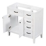 36" Bathroom Vanity without Sink, Cabinet Base Only, Bathroom Cabinet with Drawers, Solid Frame and WF296707AAK