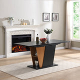 61.81 inch Extendable Dining Table with Built-in Storage, Modern Wooden Table with Sturdy W2317P251939