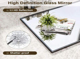 26"x38" Rectangular Bathroom Mirror Wall Mounted Mirror with Metal Frame, Black 81260129