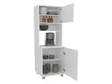 FM FURNITURE Buckeye Kitchen Pantry with Open Storage and 2 Doors, White B128P301402