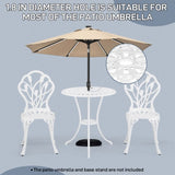 3 Pieces Patio Bistro Set, Rust-Resistant Cast Aluminum Outdoor Bistro Table and Chairs Set of 2, 03627350