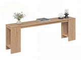 71" Long Farmhouse Console Table, Narrow Entryway Table with Bottom Storage Shelf 36453536