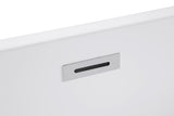 43" Acrylic Freestanding Bathtub ,Spacious rectangle Shape, Gloss White Finish, Chrome Overflow & W1675P225125