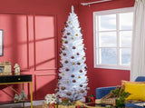 8' Artificial Pencil Christmas Tree, Slim Xmas Tree with 618 Realistic Branch Tips and Plastic 25467664