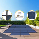 Pool Safety Cover, Fits 18x36ft Rectangular Inground Winter Swimming Pools, with 4x8ft Center End W465P203695