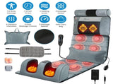 Full Body Vibration Massage Mat with Neck & Foot Massager - 10 Massage Zones 3-Level Lumbar 69400729
