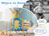 Astronaut Trampoline for Toddlers with Foam Padded Handle and Safety Padded Cover 06218124