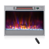 25" Electric Fireplace Heater - 6 Flame Modes , Infrared Heating, Sleep Mode & 37039254