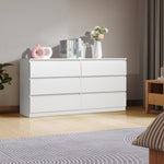 ZUN FCH 6 Drawer Double Dresser for Bedroom, Wide Storage Cabinet for Living Room Home Entryway, White 76423691