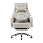 ZUN Swivel Ernomic Office Chair, Technology Leather High Back Office Chair with Lumbar Support Headrest, 36022451