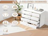Modern Simple 4-Drawer Dresser White 02500867