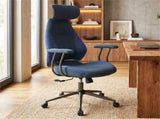 Blue Color Blocking Office Chair with 2D Adjustable Headrest, Ergonomic High-Back Desk Chair 330 lbs 26628182
