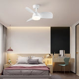 ZUN 28 In Intergrated LED Ceiling Fan Lighting with White ABS Blade W1367P182807