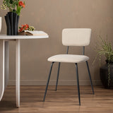 Set of 4 Modern Padded Dining Chairs for Kitchen Bar Office Chair, White 32595938