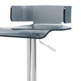 Grey and Chrome Adjustable Swivel Stool B062P185662